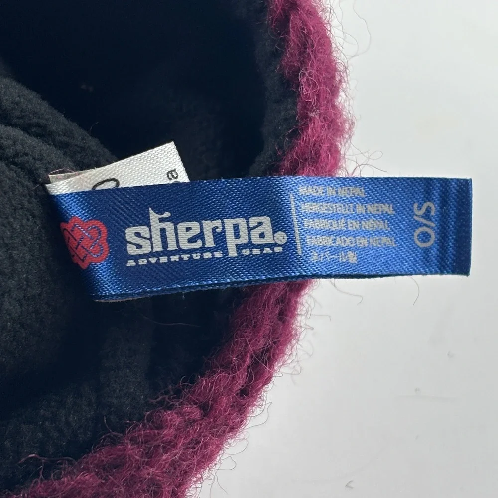 Sherpa‎ Adventure Gear Beanie Womens OS Purple Lambswool Crochet Hat